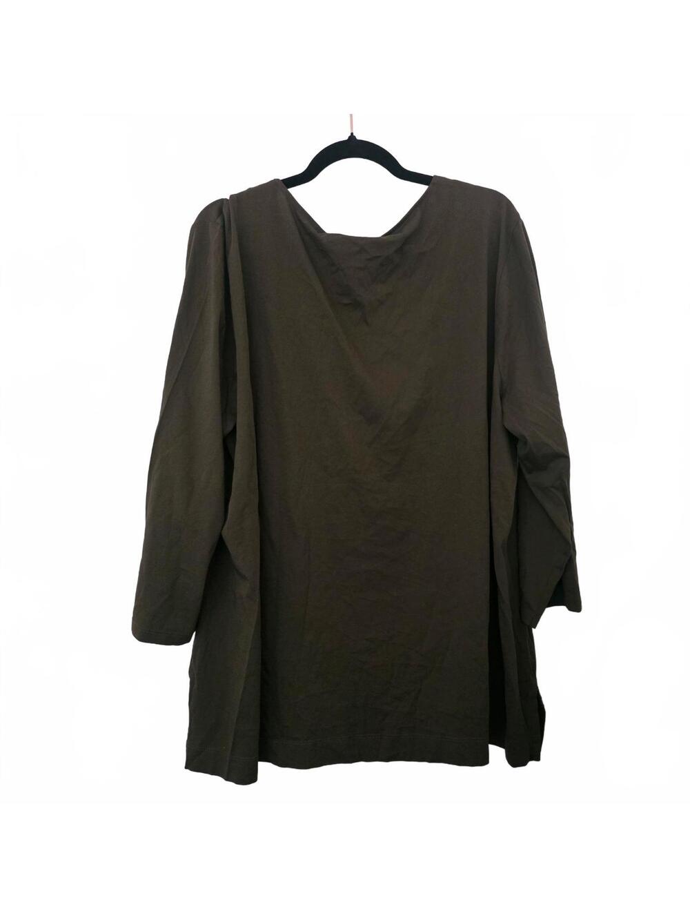 Lauren Ralph Lauren Women’s Green 3x split-neck tunic blouse - Picture 5 of 6